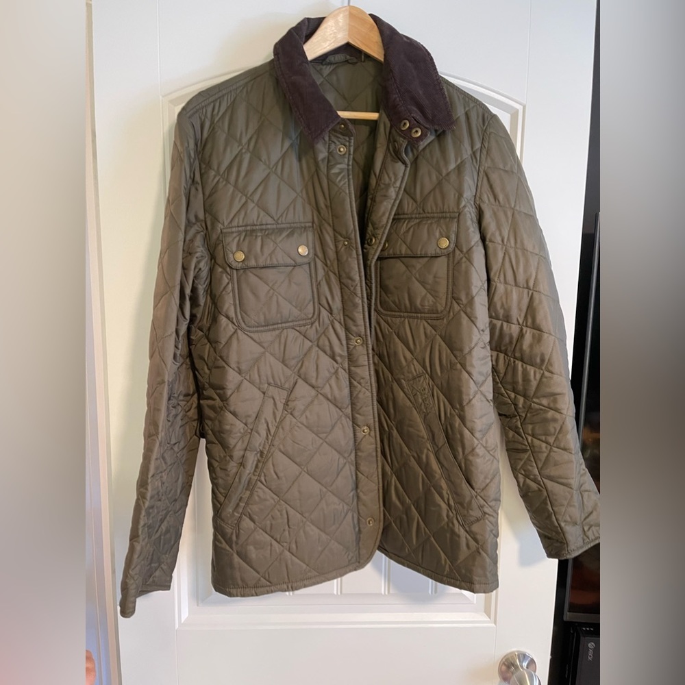 Men’s Barbour quilted jacket Green Size Medium